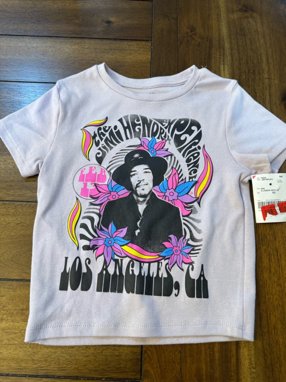 NWT Authentic Hendrix Juniors Graphic Tee - The Jimi Hendrix Experience XS